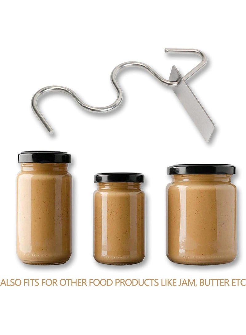 خلاط زبدة الفول السوداني من الفولاذ المقاوم للصدأ - يستخدم لتحريك مجموعة متنوعة من زبدة المكسرات في الجرار ، وخلط بسهولة الفول السوداني وزبدة اللوز وأكثر من ذلك لإنشاء أنواع زبدة المكسرات اللذيذة - Image 4